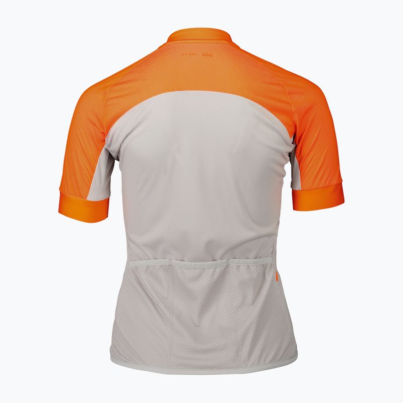 Maglia ciclismo da donna POC Essential Road Logo zink orange/granite grey 2