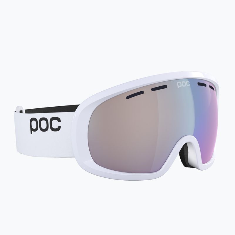 Occhiali da sci POC Fovea Mid Photochromic bianco uranio/rosa chiaro/azzurro