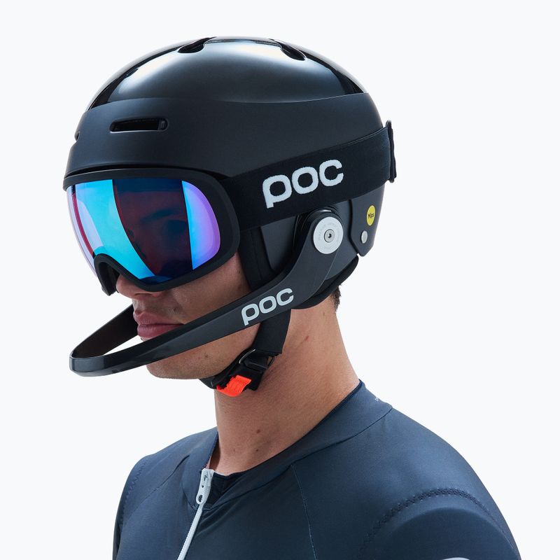 Maschera da sci POC Fovea uranium black/partly sunny blue 5