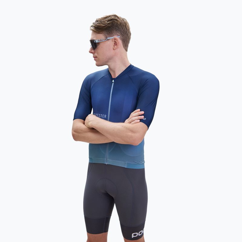 Maglia ciclismo POC Pristine Print gradient uomo turmaline navy