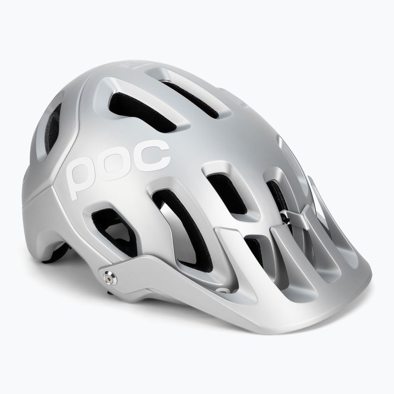 Casco da bici POC Tectal argentite argento opaco