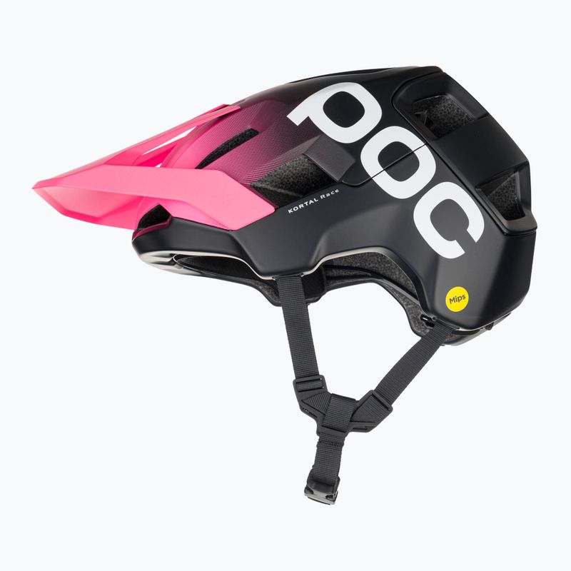 Casco da bici POC Kortal Race MIPS rosa fluo/nero uranio opaco 5