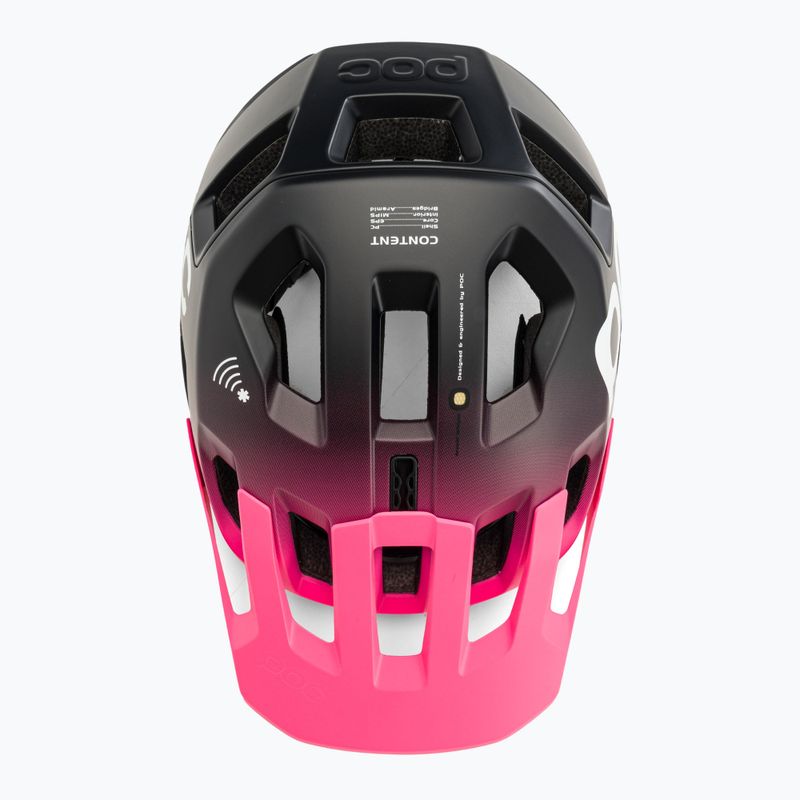 Casco da bici POC Kortal Race MIPS rosa fluo/nero uranio opaco 6