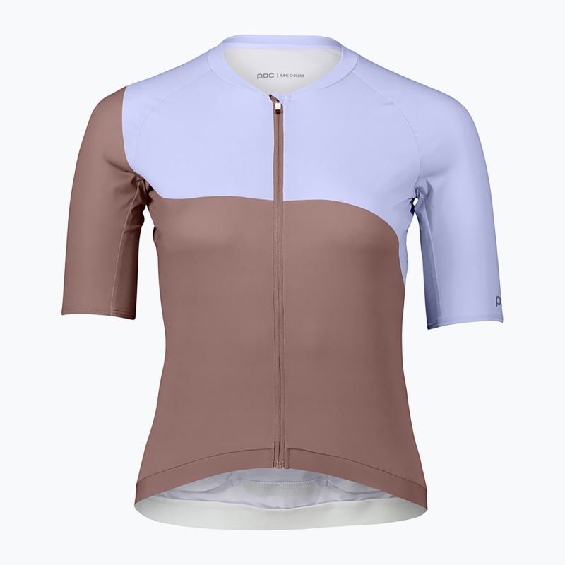 Maglia ciclismo donna POC Essential Road Print marrone diaspro/viola quarzo 5