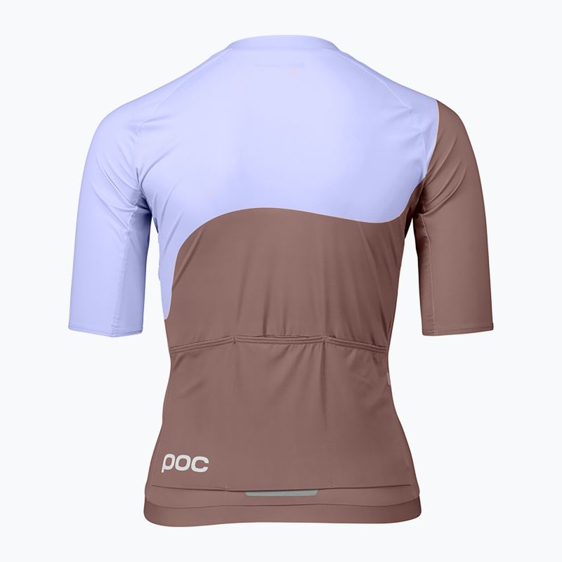 Maglia ciclismo donna POC Essential Road Print marrone diaspro/viola quarzo 6