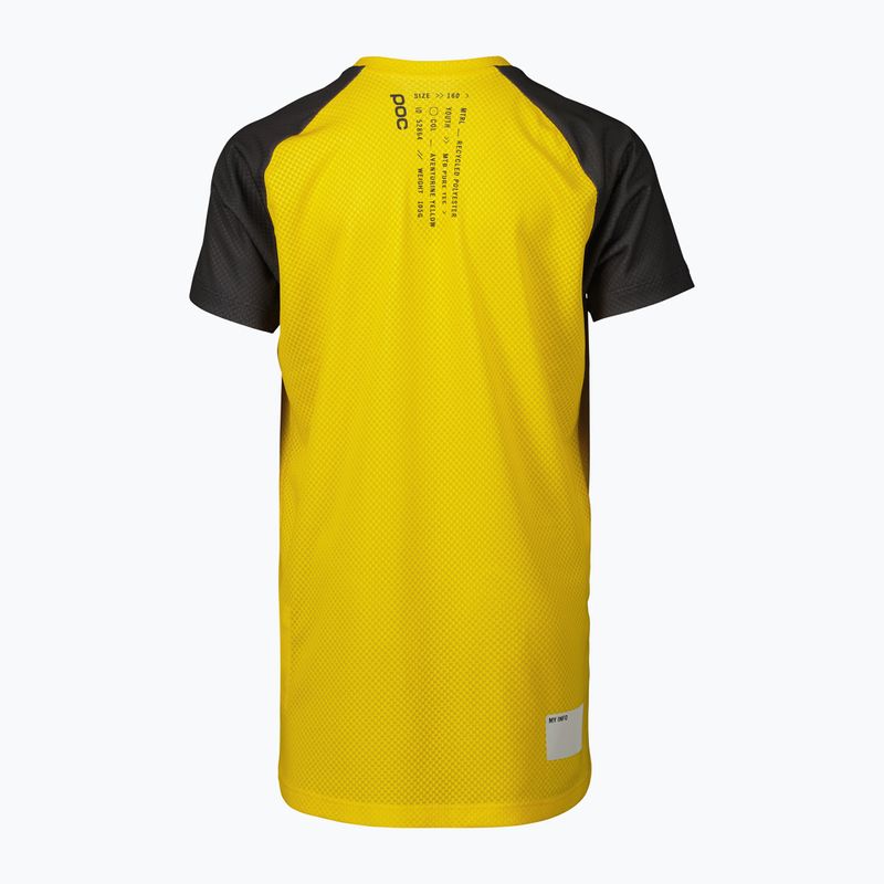 POC Essential MTB maglia da ciclismo per bambini giallo avventurina/grigio silvestre 2