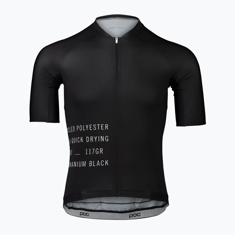 Maglia da ciclismo POC Pristine Print uomo nero uranio 4