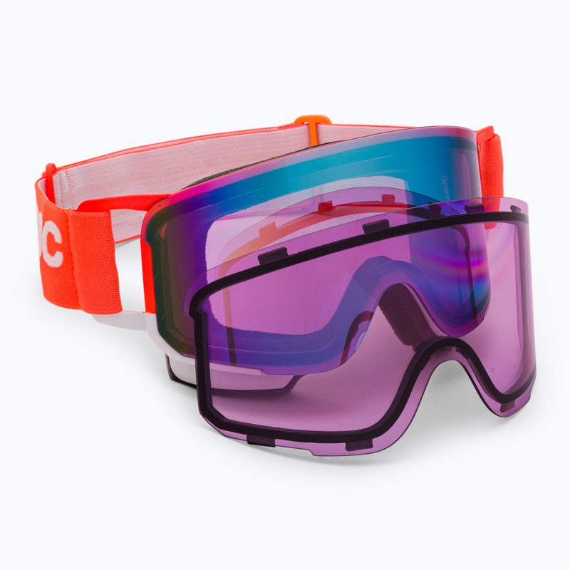Occhiali da sci POC Nexal Clarity Comp arancione fluorescente/bianco idrogeno/blu spectris
