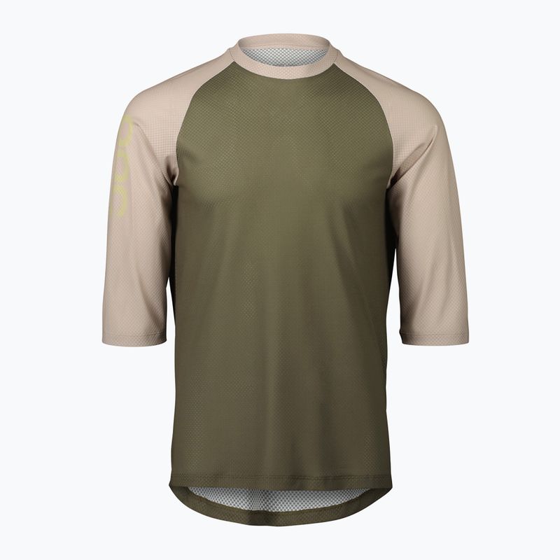 Maglia ciclismo POC MTB Pure 3/4 uomo verde epidoto/beige arenaria chiaro