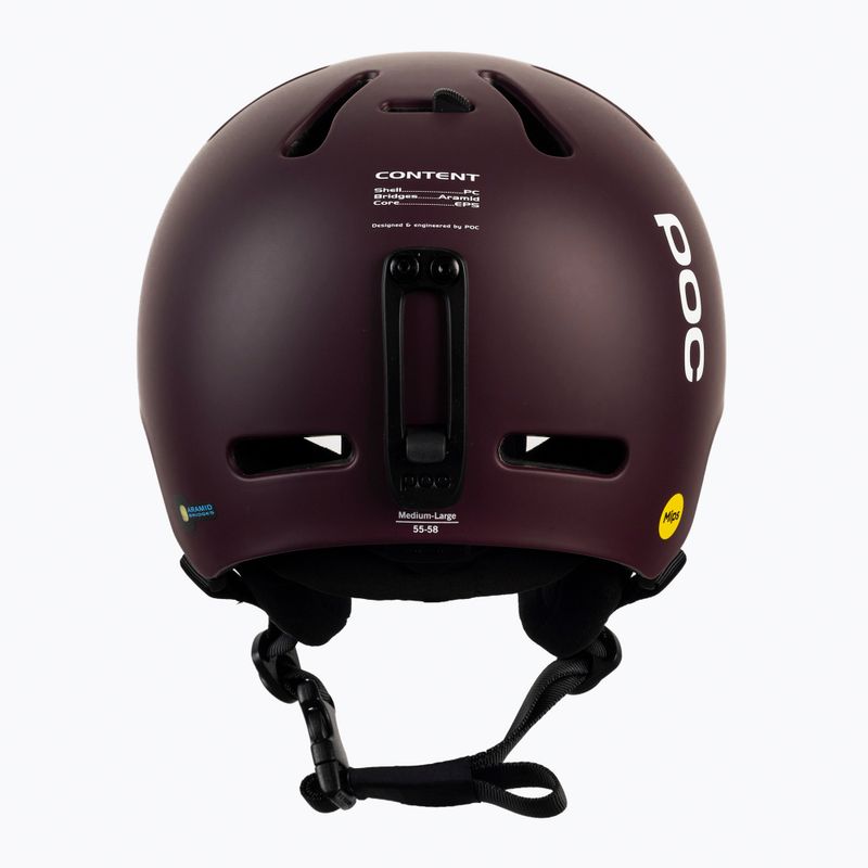 Casco da sci POC Fornix MIPS rosso granata opaco 3
