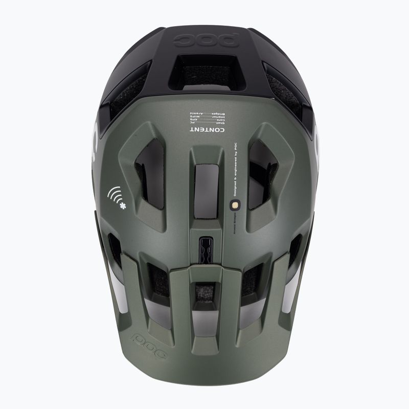 POC Kortal Race MIPS casco da bici verde epidoto/nero uranio metallizzato/opaco 6