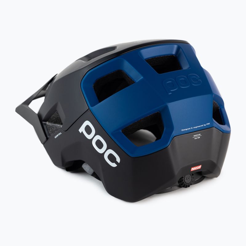 Casco da bici POC Kortal nero uranio/blu opale metallizzato/opaco 4