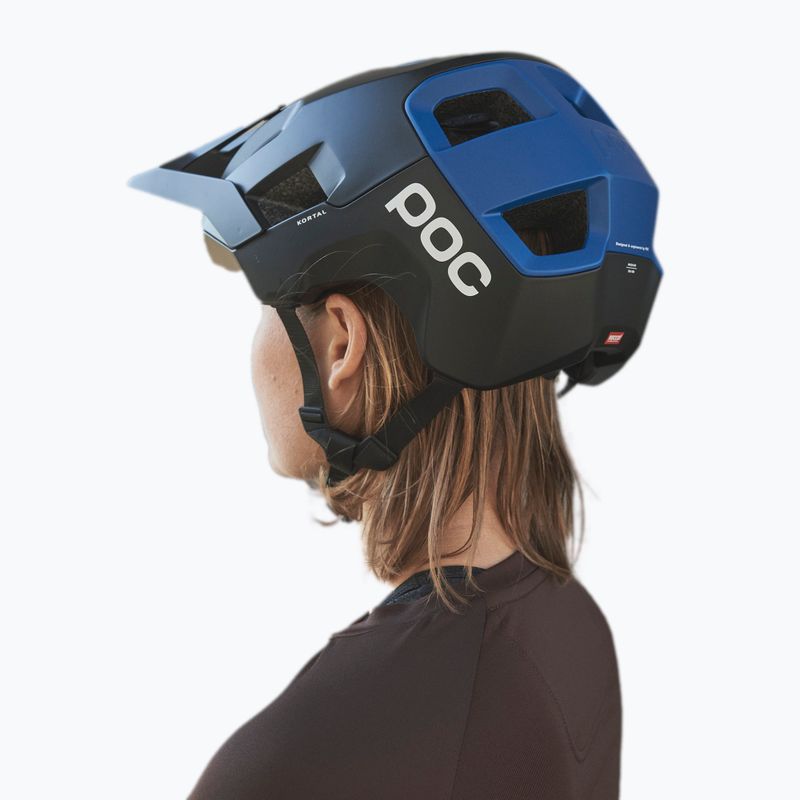 Casco da bici POC Kortal nero uranio/blu opale metallizzato/opaco 9