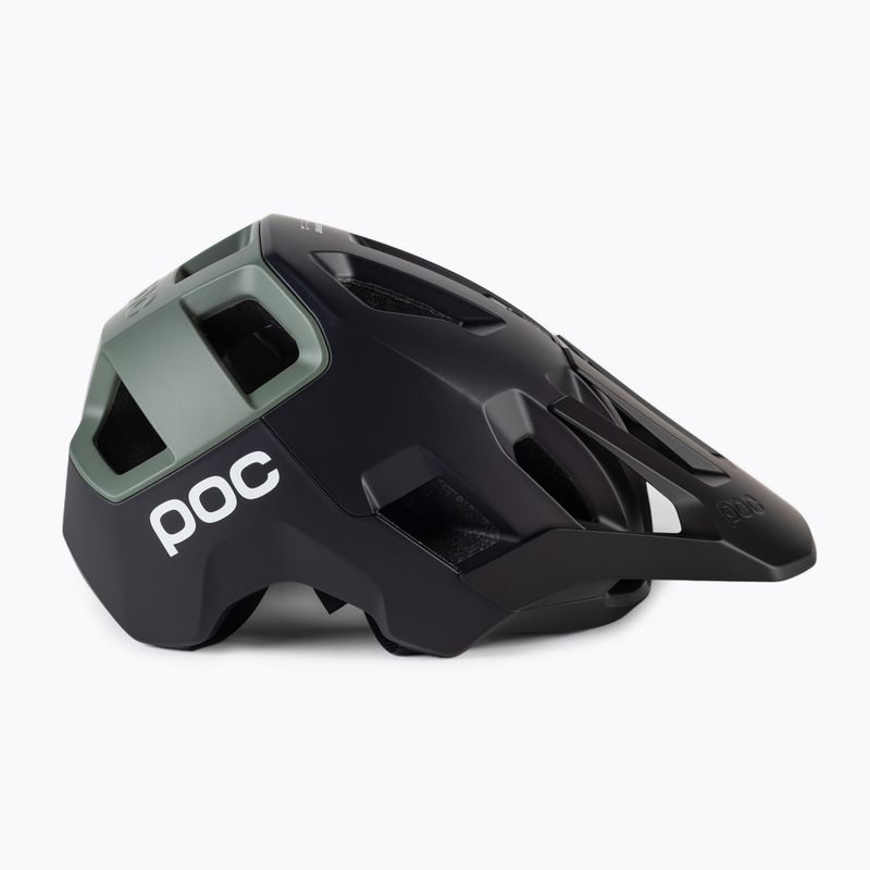 Casco da bici POC Kortal nero uranio/verde epidote metallizzato/opaco 3