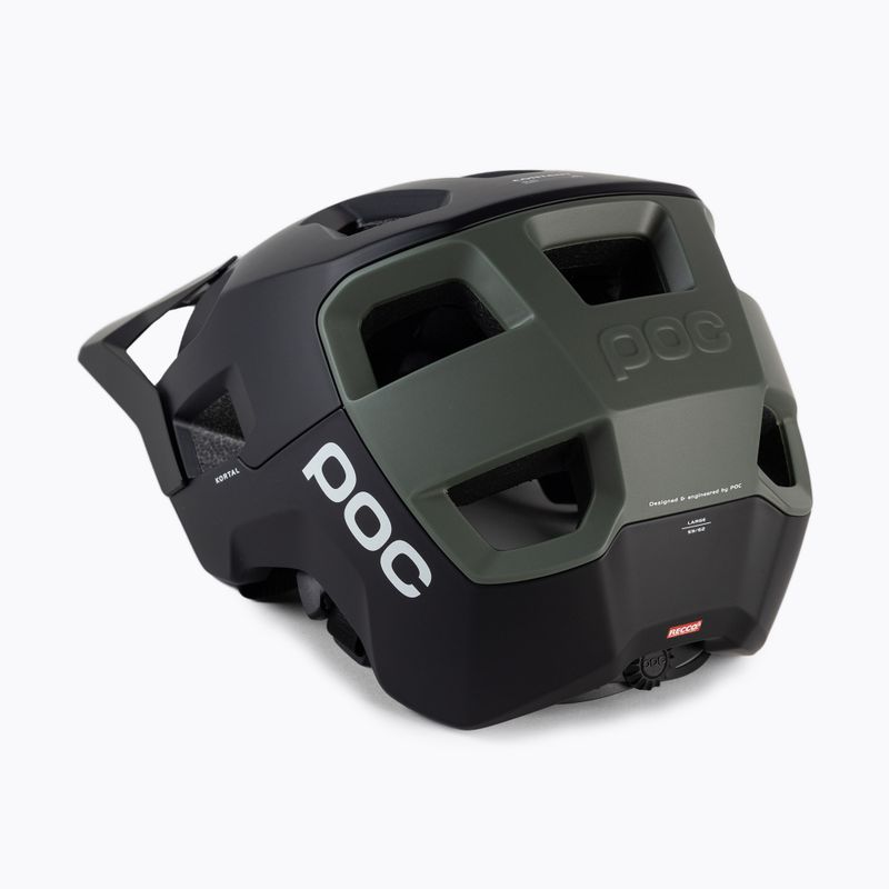 Casco da bici POC Kortal nero uranio/verde epidote metallizzato/opaco 4