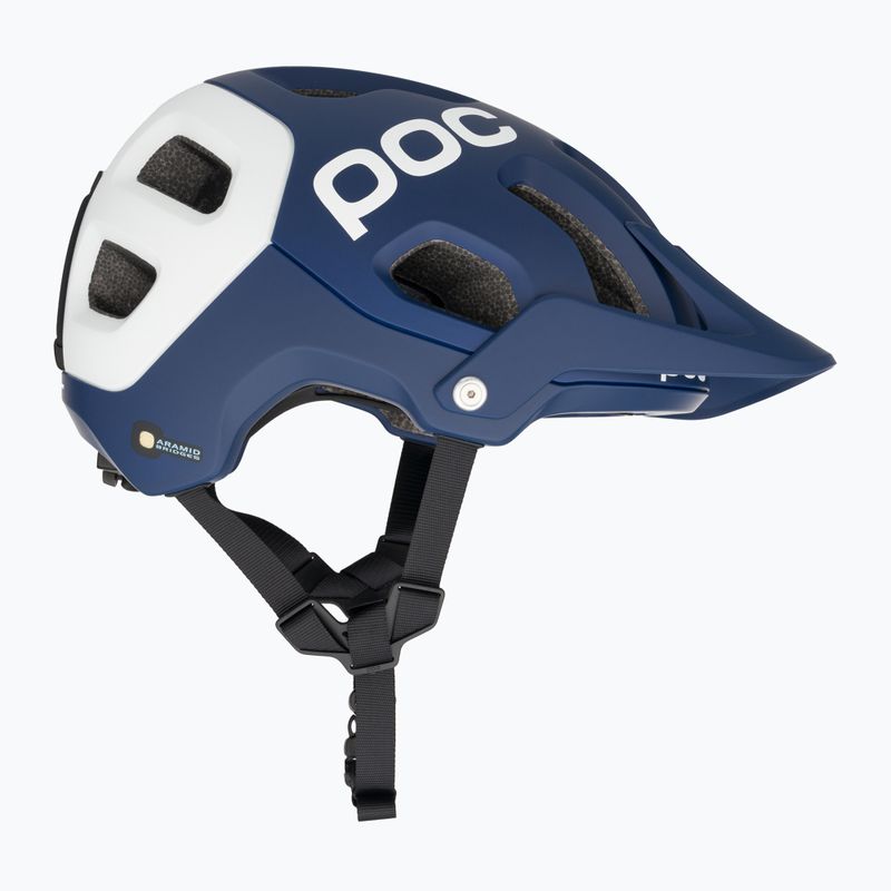 Casco MTB POC Tectal Race MIPS blu piombo/bianco idrogeno opaco 4