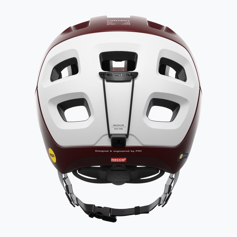 Casco MTB POC Tectal Race MIPS rosso granata/bianco idrogeno opaco 5