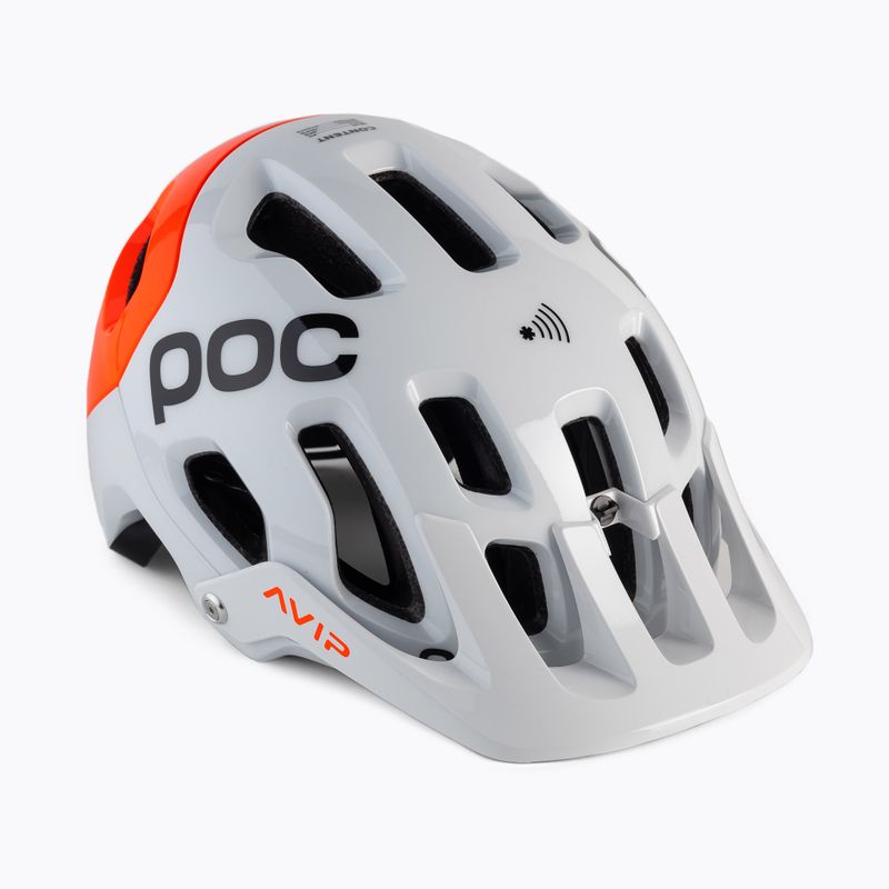 POC Tectal Race MIPS NFC idrogeno bianco/arancio fluorescente casco da bici avip