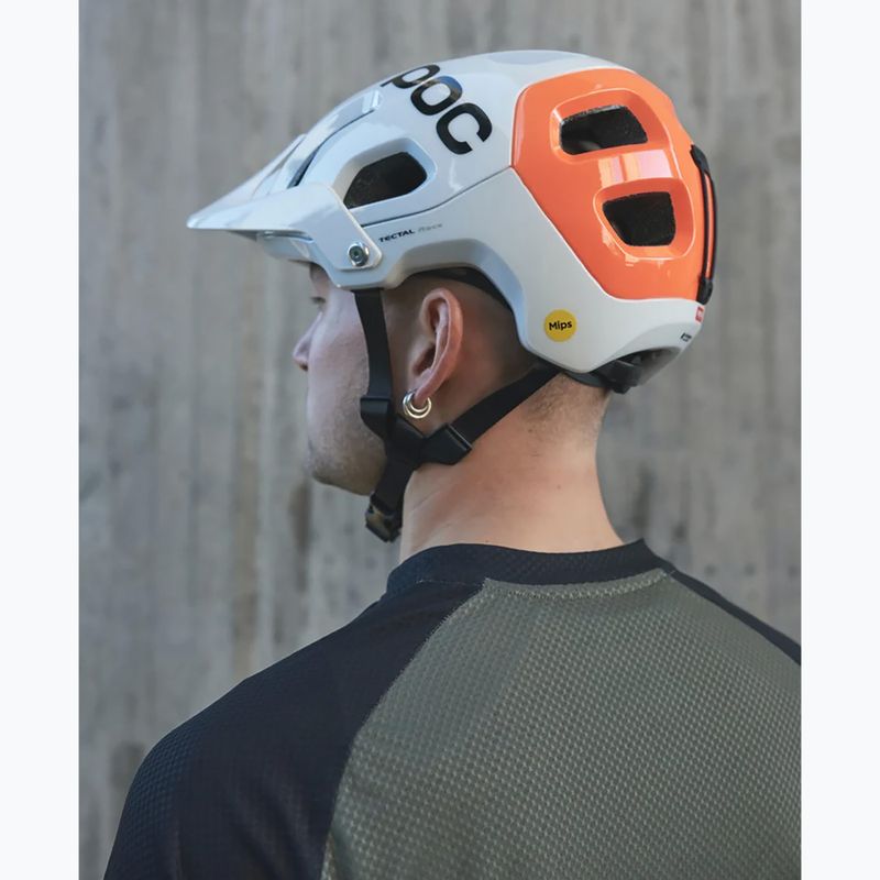 POC Tectal Race MIPS NFC idrogeno bianco/arancio fluorescente casco da bici avip 11