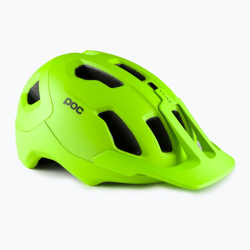 Casco da bici POC Axion giallo fluorescente/verde opaco