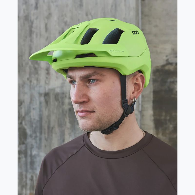 Casco da bici POC Axion giallo fluorescente/verde opaco 10