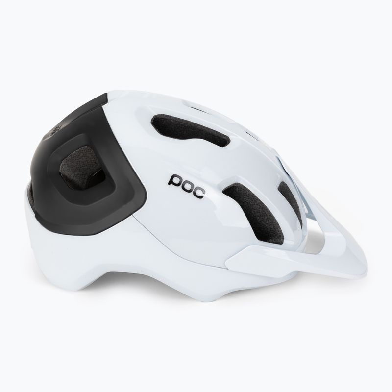 Casco da bici POC Axion Race MIPS bianco idrogeno/nero uranio opaco 3