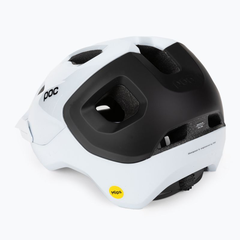 Casco da bici POC Axion Race MIPS bianco idrogeno/nero uranio opaco 4