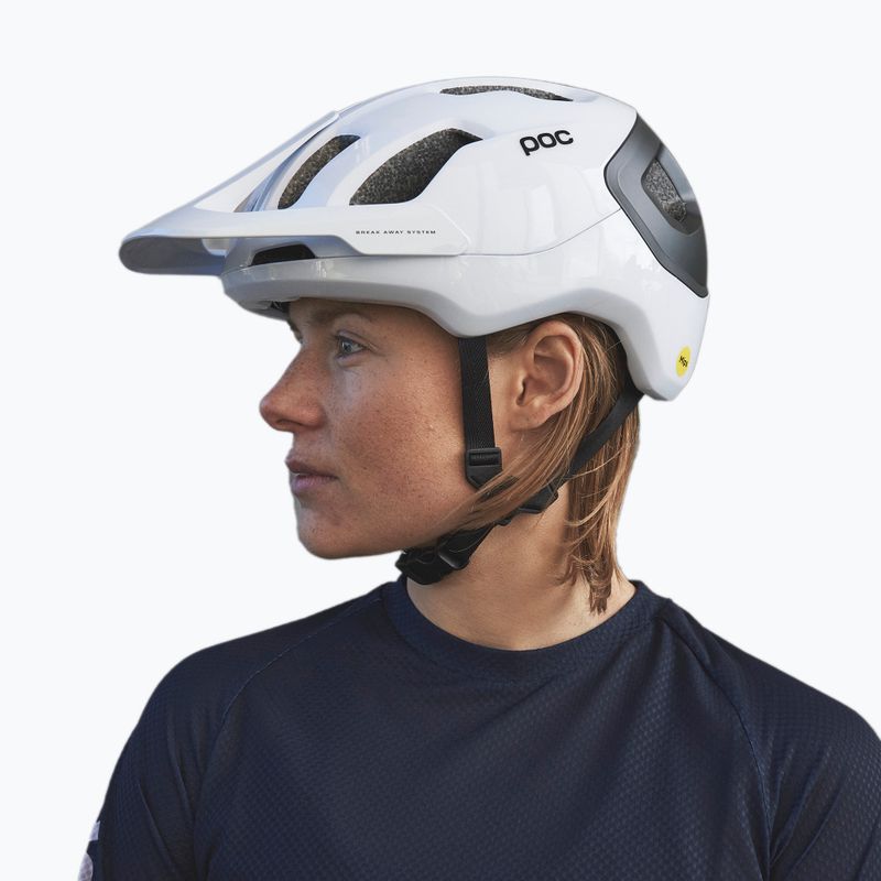 Casco da bici POC Axion Race MIPS bianco idrogeno/nero uranio opaco 6