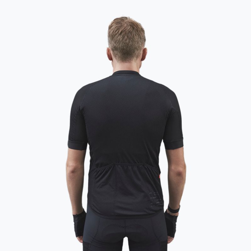 Maglia da ciclismo POC Essential Road Logo uomo nero uranio 2