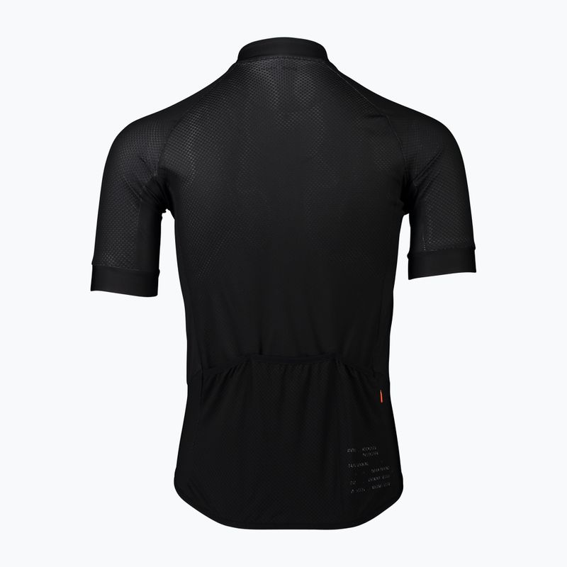 Maglia da ciclismo POC Essential Road Logo uomo nero uranio 6