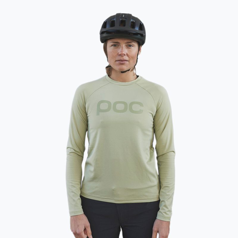 Maglia ciclismo donna manica lunga POC Reform Enduro verde prehnite