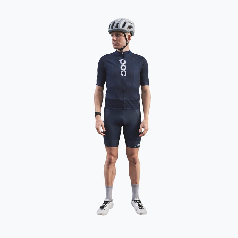 Maglia da ciclismo POC Essential Road Logo uomo turmaline navy