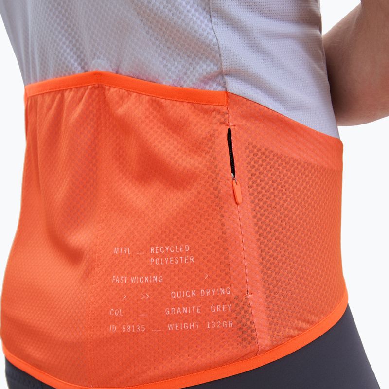 Maglia da ciclismo POC Essential Road Logo uomo grigio granito/arancio rosa 4