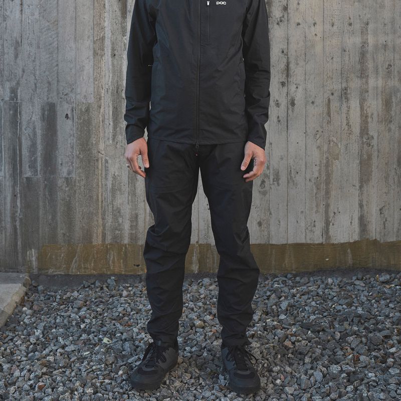 Pantaloni da ciclismo POC Motion Rain da uomo, nero uranio 8