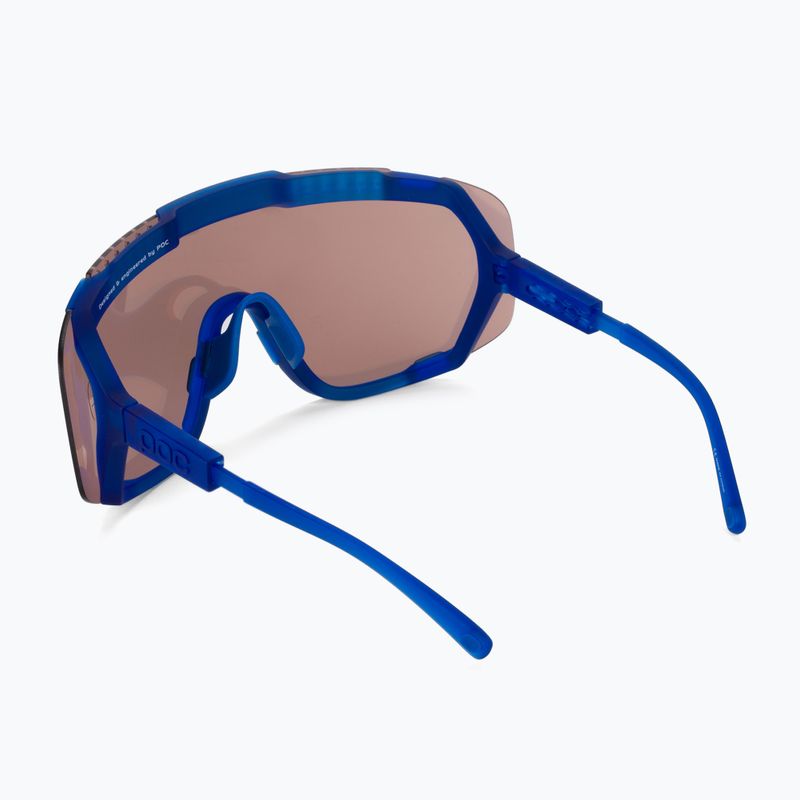 Occhiali da sole POC Devour blu opale traslucido/clarity trail argento 3