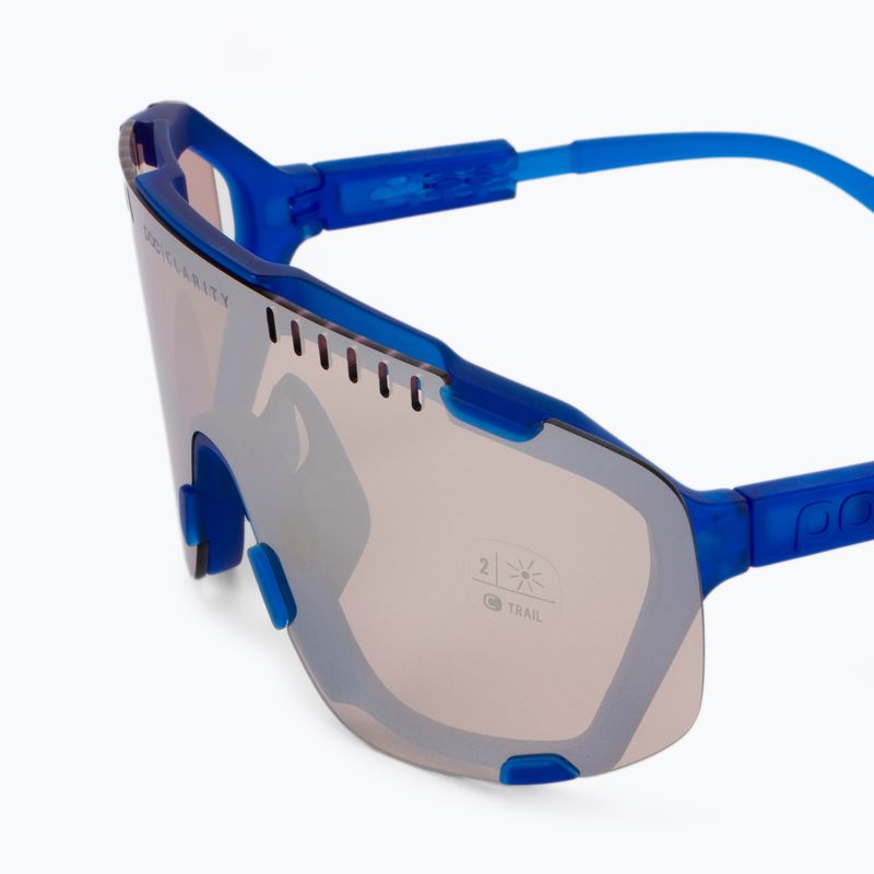 Occhiali da sole POC Devour blu opale traslucido/clarity trail argento 6
