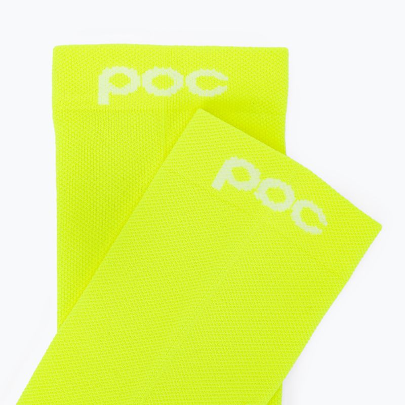 POC Fluo Sock Mid calzini da ciclismo giallo/verde fluorescente 3