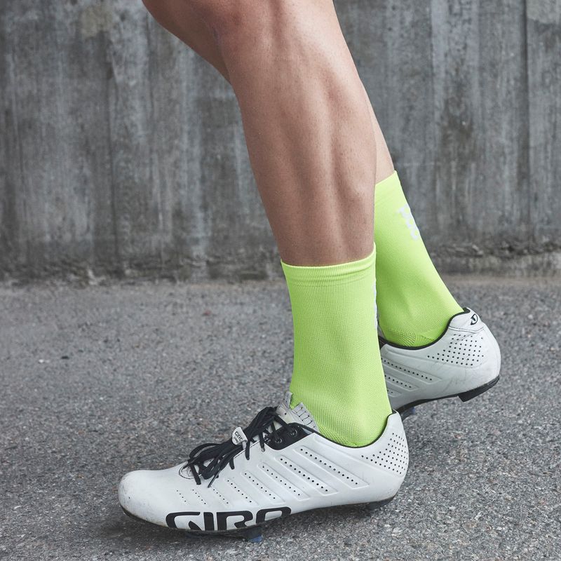 POC Fluo Sock Mid calzini da ciclismo giallo/verde fluorescente 7