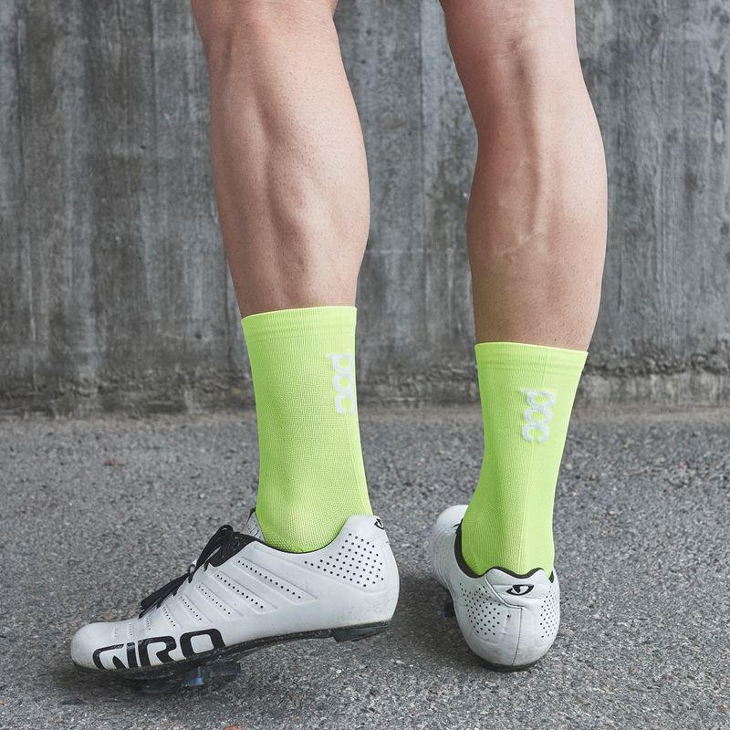 POC Fluo Sock Mid calzini da ciclismo giallo/verde fluorescente 8