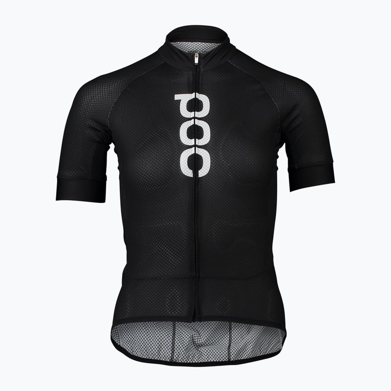 Maglia ciclismo donna POC Essential Road Logo nero uranio