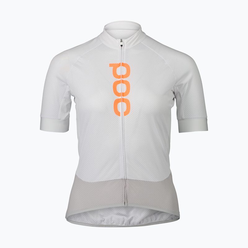 Maglia ciclismo donna POC Essential Road Logo idrogeno bianco/grigio granito 5