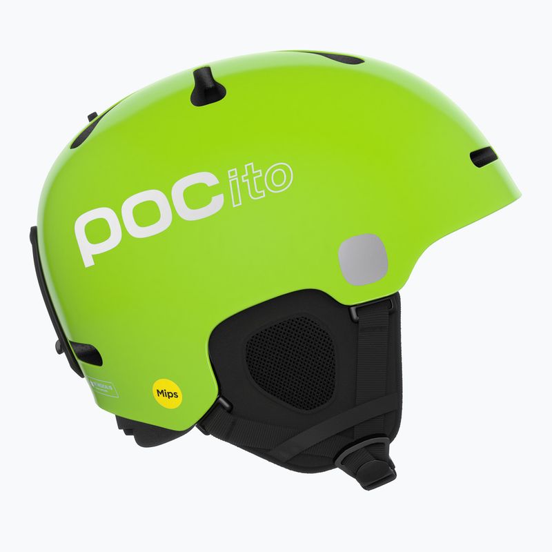 Casco da sci per bambini POC POCito Fornix MIPS giallo fluorescente/verde 11