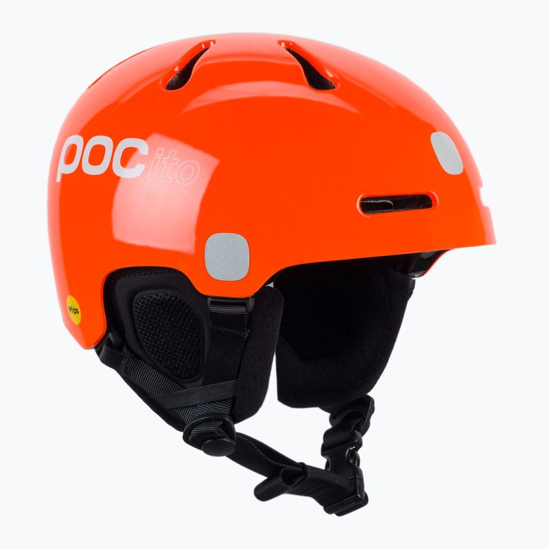 Casco da sci per bambini POC POCito Fornix MIPS arancione fluorescente