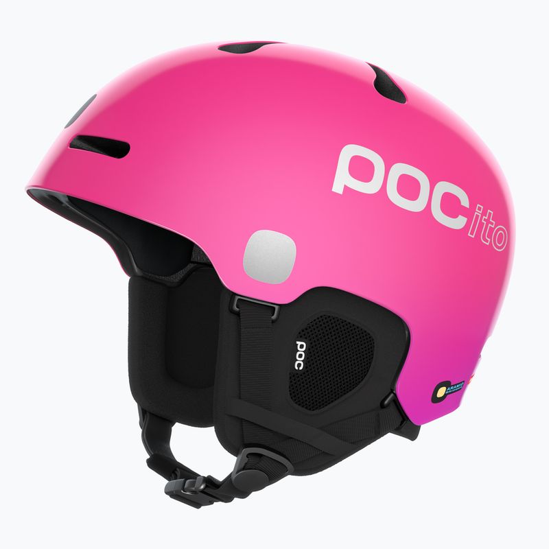 Casco da sci per bambini POC POCito Fornix MIPS rosa fluorescente 9