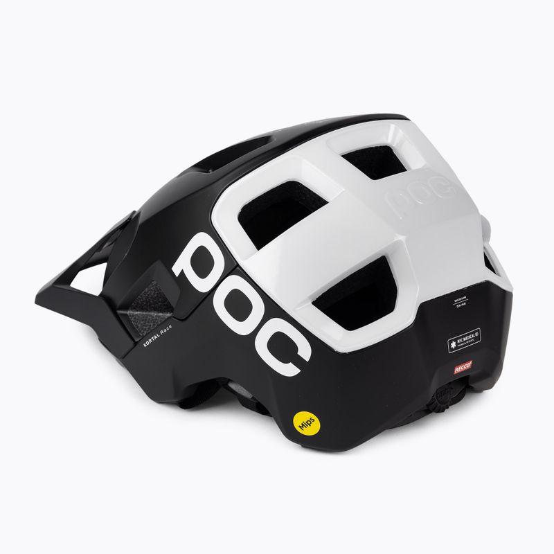 POC Kortal Race MIPS casco da bicicletta nero uranio opaco/bianco idrogeno 4