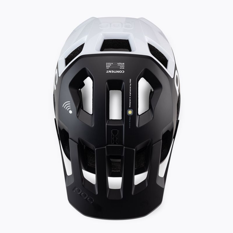 POC Kortal Race MIPS casco da bicicletta nero uranio opaco/bianco idrogeno 6