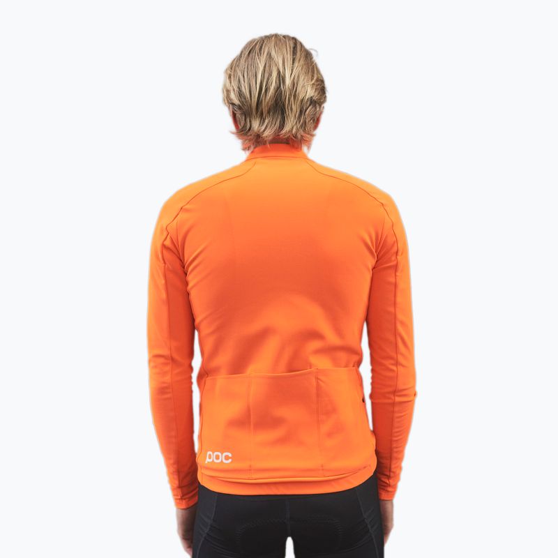 Maglia POC Radiant a manica lunga da uomo per il ciclismo, arancione zink 2