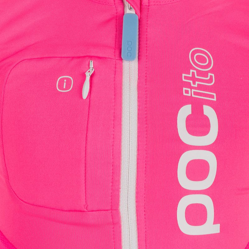 Gilet POC POCito VPD Air da bambino rosa fluorescente 4