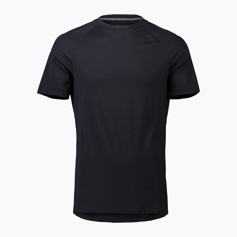 Maglia ciclismo POC Light Merino uomo nero uranio