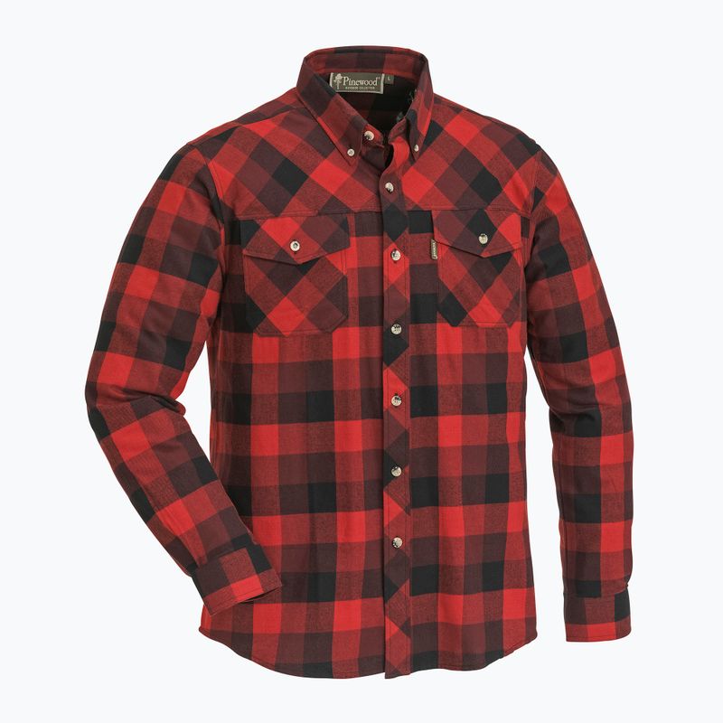Camicia da uomo Pinewood Lumbo red/black